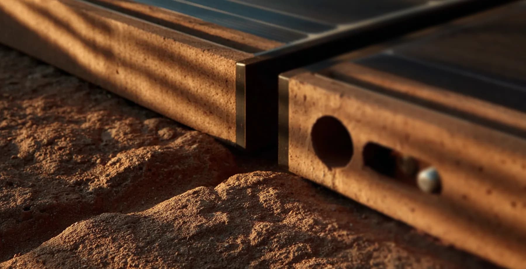 Great Sky Solar panel bracket close-up