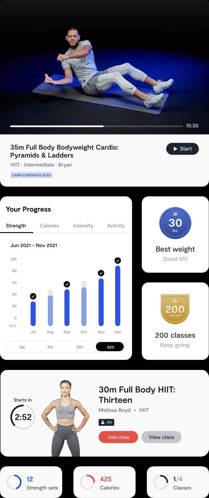 Tempo sales workout app