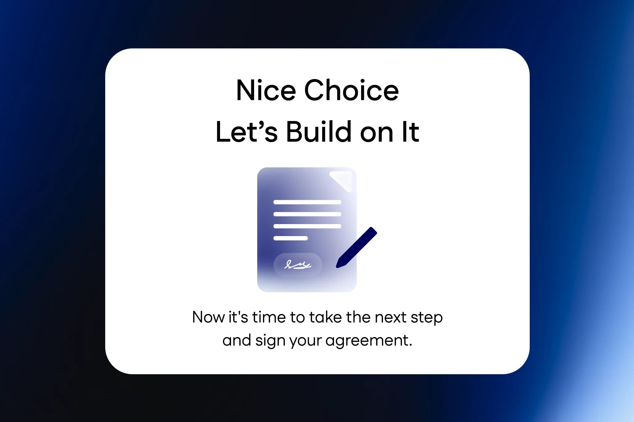 Portal agreement card