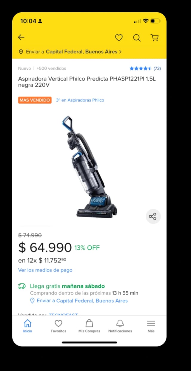 Screenshots of the app