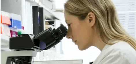 Woman working at the lab