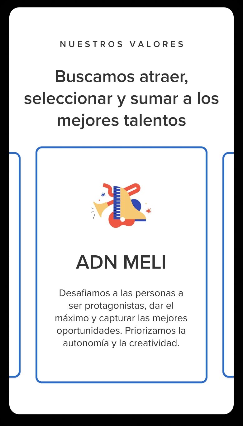 Screenshot of Meli app