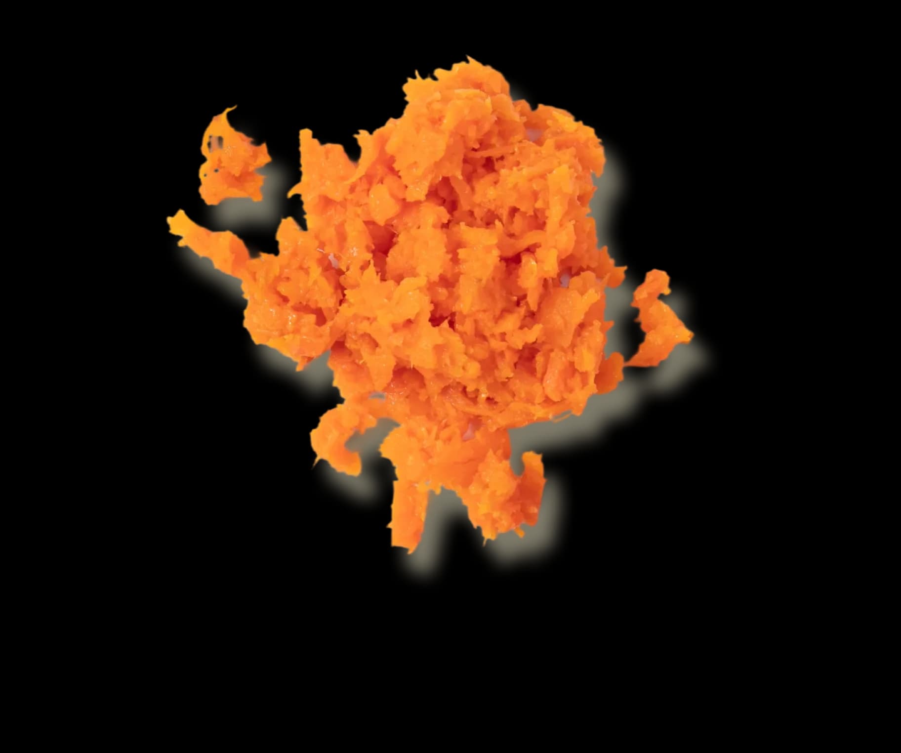 Finely grated carrots