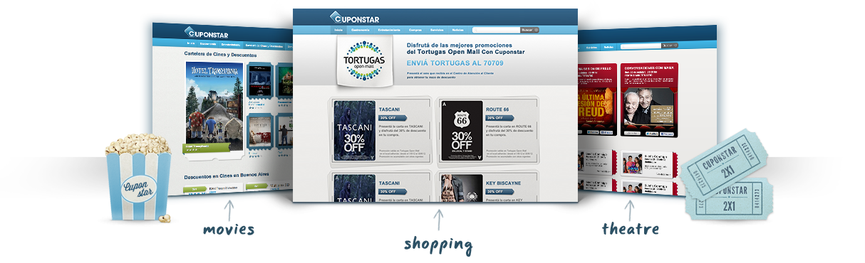 Websites for Cinemas, Shopping, Theatres and other products