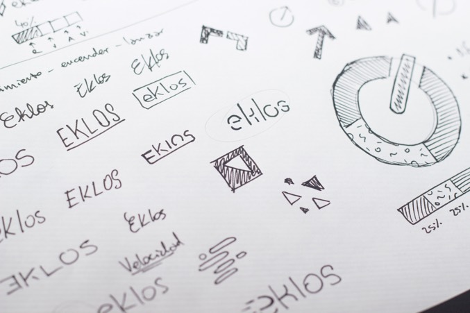 Eklos logo design process